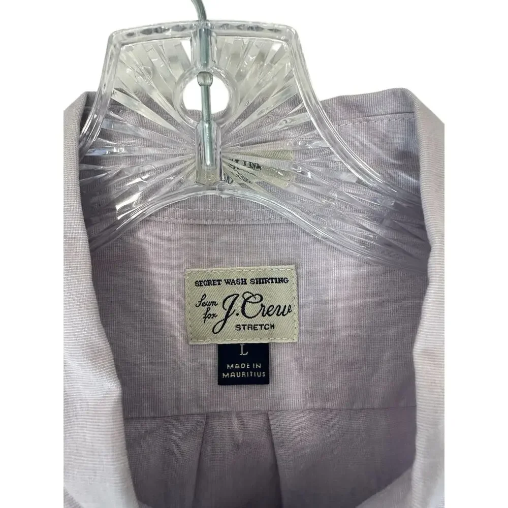J.Crew Men's Purple Basic Work Office‎ Slim Fit Button Down Shirt Size Large